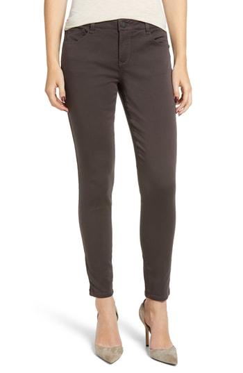Petite Women's Wit And Wisdom Ab-solution Ankle Skinny Pants P - Brown