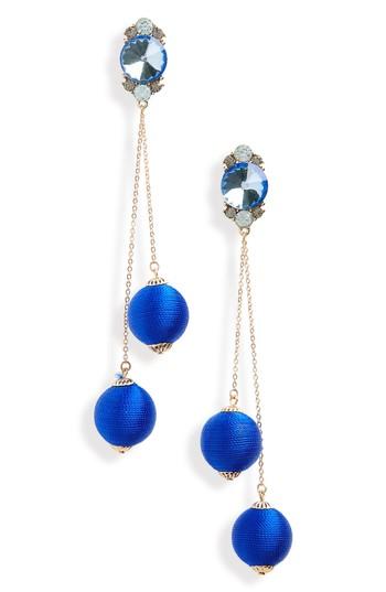 Women's Kitsch Crystal & Ball Drop Earrings
