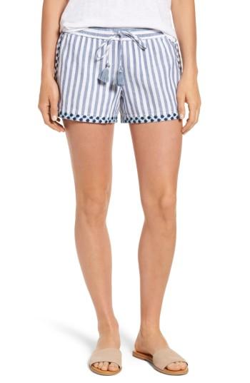 Women's Vineyard Vines Edging Stripe Drawstring Shorts - Blue