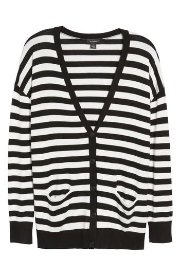 Petite Women's Halogen Relaxed Pocket Cardigan P - Black