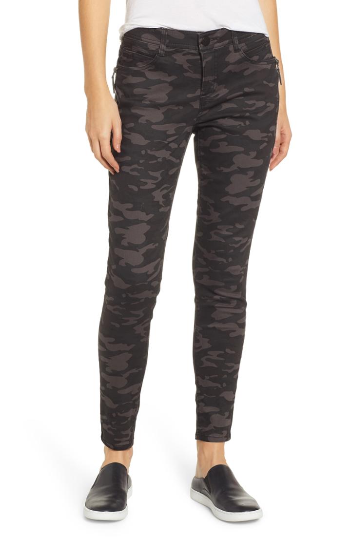 Women's Wit & Wisdom Ab-solution Camo Ankle Pants - Black