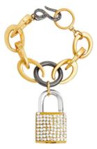 Women's Steve Madden Rolo Crystal Lock Chain Bracelet