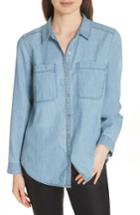 Women's Eileen Fisher Organic Cotton Chambray Shirt - Blue