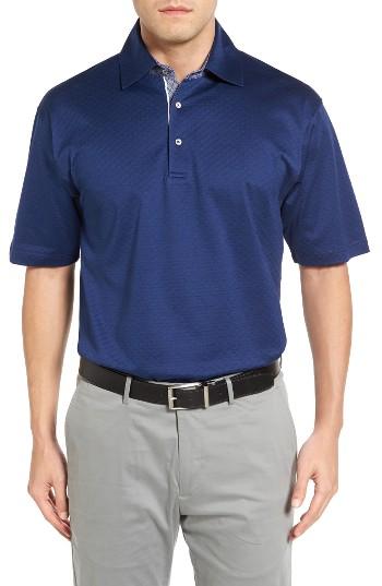 Men's Bobby Jones Diamond Jacquard Golf Polo - Blue