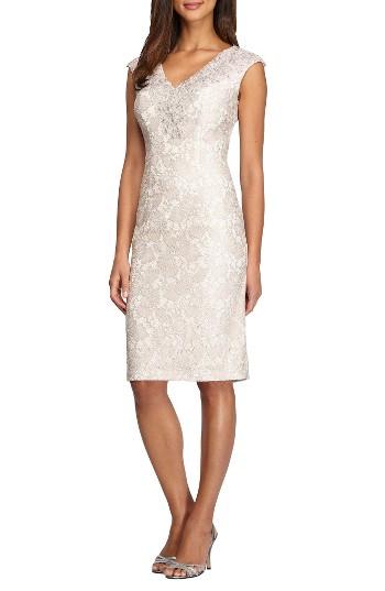 Women's Alex Evenings Lace Sheath Dress - Ivory