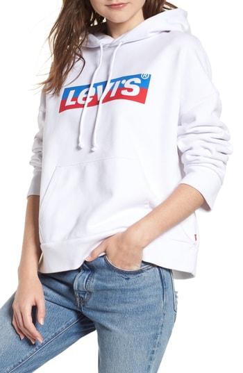 Women's Levi's Graphic Oversize Hoodie - White