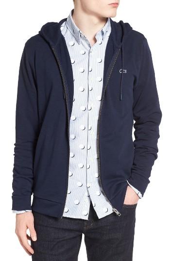 Men's Lacoste Fleece Zip Hoodie (s) - Blue