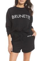 Women's Brunette The Label Brunette Raw Hem Sweatshirt /small - Black