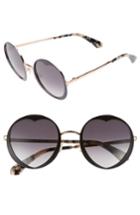 Women's Kate Spade New York Rosaria 53mm Heart Cutout Lens Sunglasses - Black/ Spotted Havana/ Grey