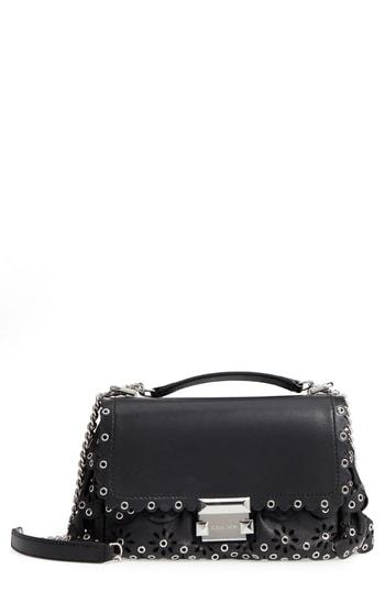 Michael Michael Kors Small Sloan Scalloped Leather Shoulder Bag - Black