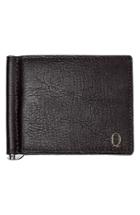 Men's Cathy's Concepts Monogram Leather Wallet & Money Clip - Black
