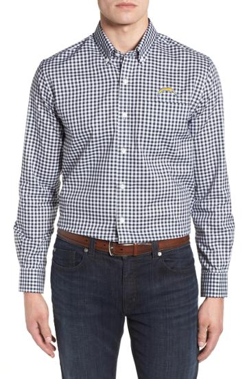 Men's Cutter & Buck San Francisco 49ers - League Fit Sport Shirt, Size Medium - Blue