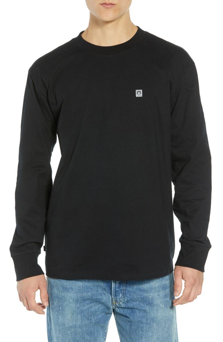 Men's Obey Eighty-nine Solid Box Long Sleeve T-shirt - Grey