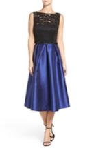 Women's Ellen Tracy Lace Bodice Midi Dress - Blue