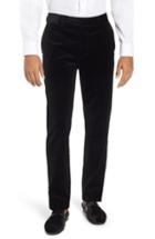 Men's Frame Slim Fit Stretch Velvet Trousers - Black
