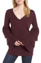 Women's Chelsea28 Tiered Sleeve Sweater, Size - Burgundy