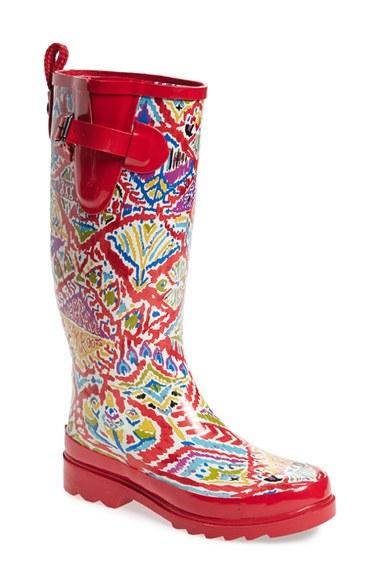 Women's Sakroots 'rhythm' Waterproof Rain Boot M - Red