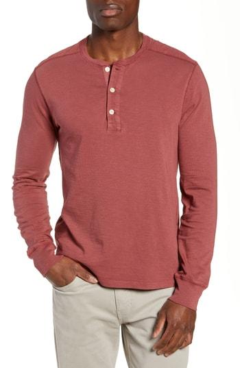 Men's J.crew Slim Fit Garment Dyed Slub Cotton Henley - Brown