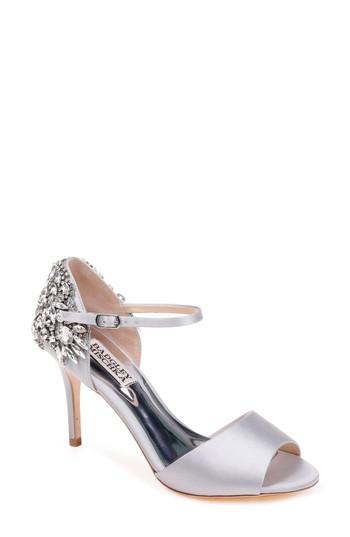 Women's Badgley Mischka Harbor Crystal Embellished Open Toe Pump M - Metallic