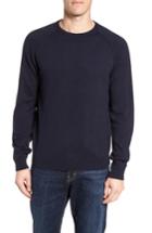 Men's Nordstrom Men's Shop Saddle Shoulder Cotton & Cashmere Sweater - Blue
