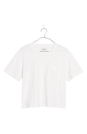 Women's Madewell Easy Crop Tee, Size - White