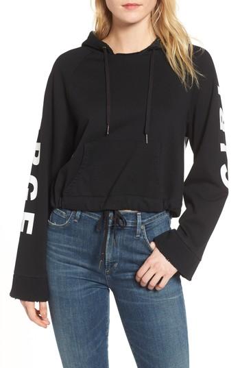 Women's Pam & Gela Girl On The Verge Crop Sweatshirt, Size - Black