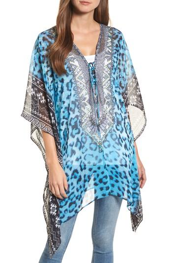 Women's Asa Kaftans Cairo Short Kaftan - Blue