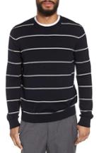 Men's Vince Slim Fit Stripe Crewneck Sweater - Blue