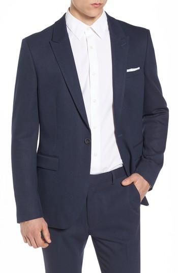 Men's Topman Como Skinny Fit Blazer - Blue