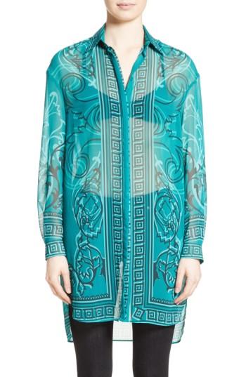 Women's Versace Collection Baroque Print Tunic Us / 44 It - Green
