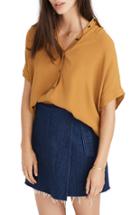 Women's Madewell Central Drapey Shirt, Size - Yellow