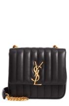 Saint Laurent Small Vicky Quilted Lambskin Leather Crossbody Bag - Green