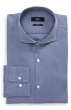 Men's Boss Jason Slim Fit Stripe Dress Shirt - Blue