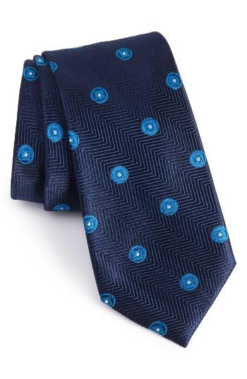 Men's Nordstrom Men's Shop Honeymoon Medallion Silk Tie, Size - Blue