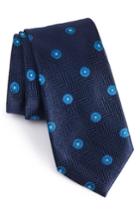 Men's Nordstrom Men's Shop Honeymoon Medallion Silk Tie, Size - Blue