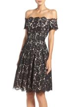 Women's Eliza J Embellished Lace Fit & Flare Dress