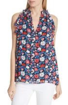 Women's Kate Spade New York Daisy Satin Stripe Silk Top, Size - Blue