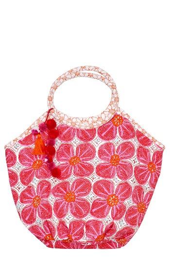 John Robshaw Lita Canvas Tote - Pink