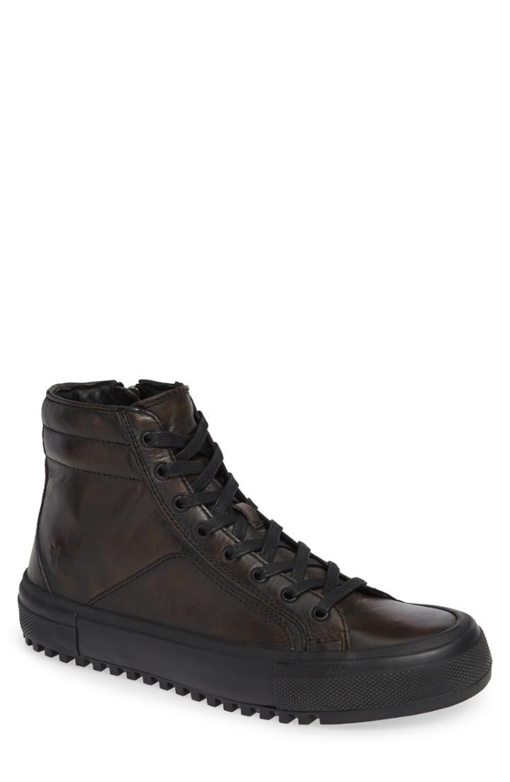 Men's Frye Varick High Top Leather Sneaker .5 M - Brown
