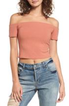 Women's Afrm Frankie Off The Shoulder Top - Orange
