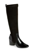 Women's Tory Burch Rowen Knee High Ribbed Sock Boot M - Black