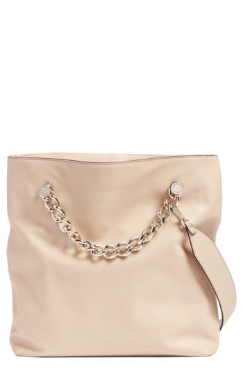 Kendall + Kylie Van Leather Foldover Clutch - Beige
