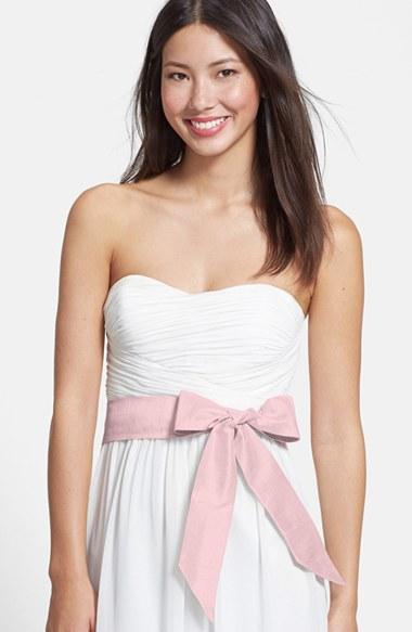 Women's L. Erickson Silk Charmeuse Medium Sash, Size - Piglet