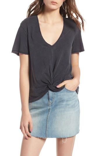 Women's Treasure & Bond Twist Detail Tee, Size - Grey