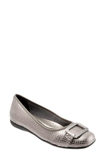 Women's Trotters 'sizzle Signature' Flat W - Metallic