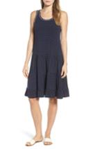 Women's Wit & Wisdom Polka Dot Tiered Tank Dress - Blue