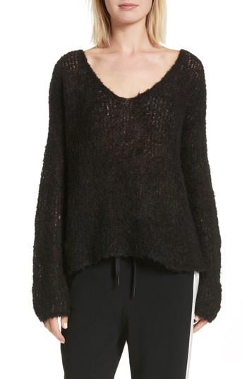 Women's Rag & Bone Freda Alpaca Blend Sweater, Size - Black