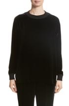 Women's Lafayette 148 New York Jansen Velvet Blouse - Black