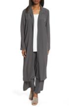 Women's Eileen Fisher Open Front Duster Jacket - Brown
