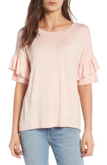 Women's Chelsea28 Ruffle Sleeve Tee - Pink